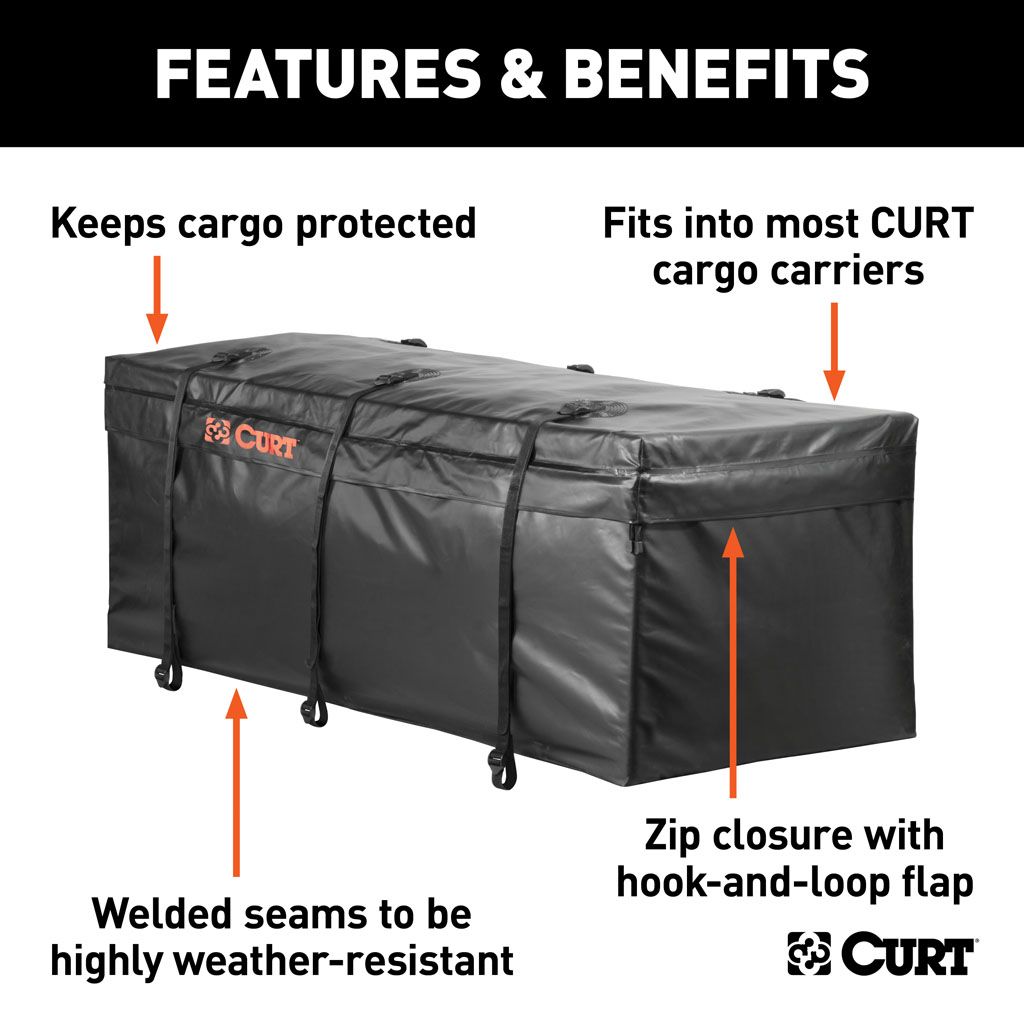 CURT - Weather-Resistant Vinyl Cargo Bag (142cm x 56cm x 53cm)