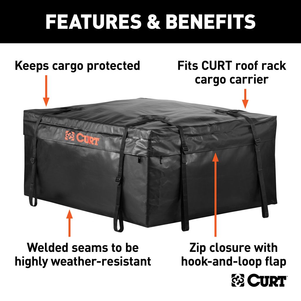 CURT - Weather-Resistant Vinyl Cargo Bag (96cm x 86cm x 46cm)