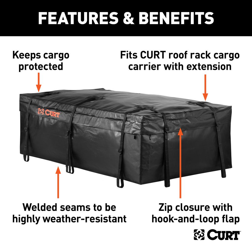 CURT - Weather Resistant Vinyl Cargo Bag (150cm x 86cm x 53cm)