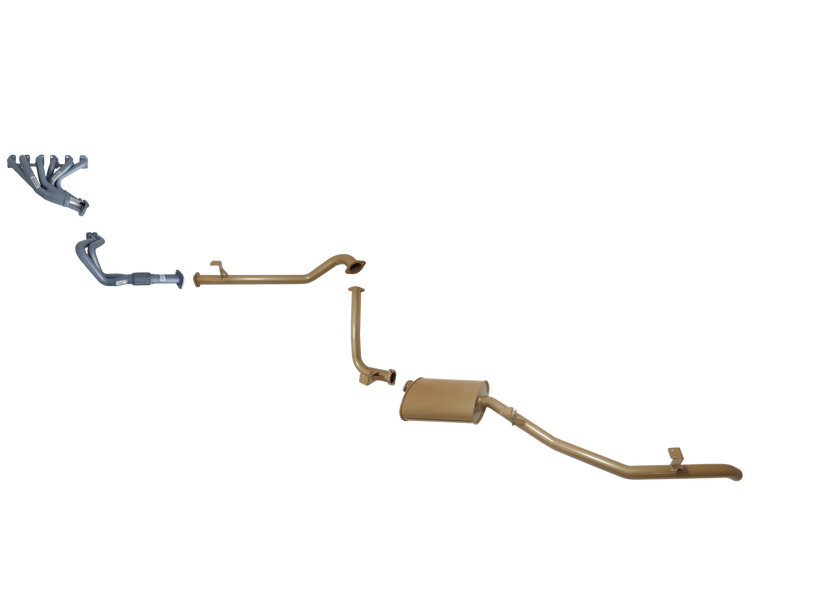 King Brown - Toyota Landcruiser Troopy 75 Series 6 Cyl 4.2L Non Turbo - Single 2 1/2 System with Headers Kit