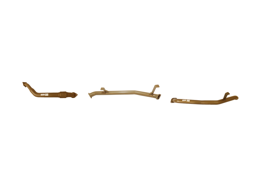 King Brown - Toyota Landcruiser 70/76 Series V8 4.5L Single Turbo Wagon March 2007 to August 2016 (without DPF/Air Purifier) - Single 3" Centre Pipe Only Option Kit.