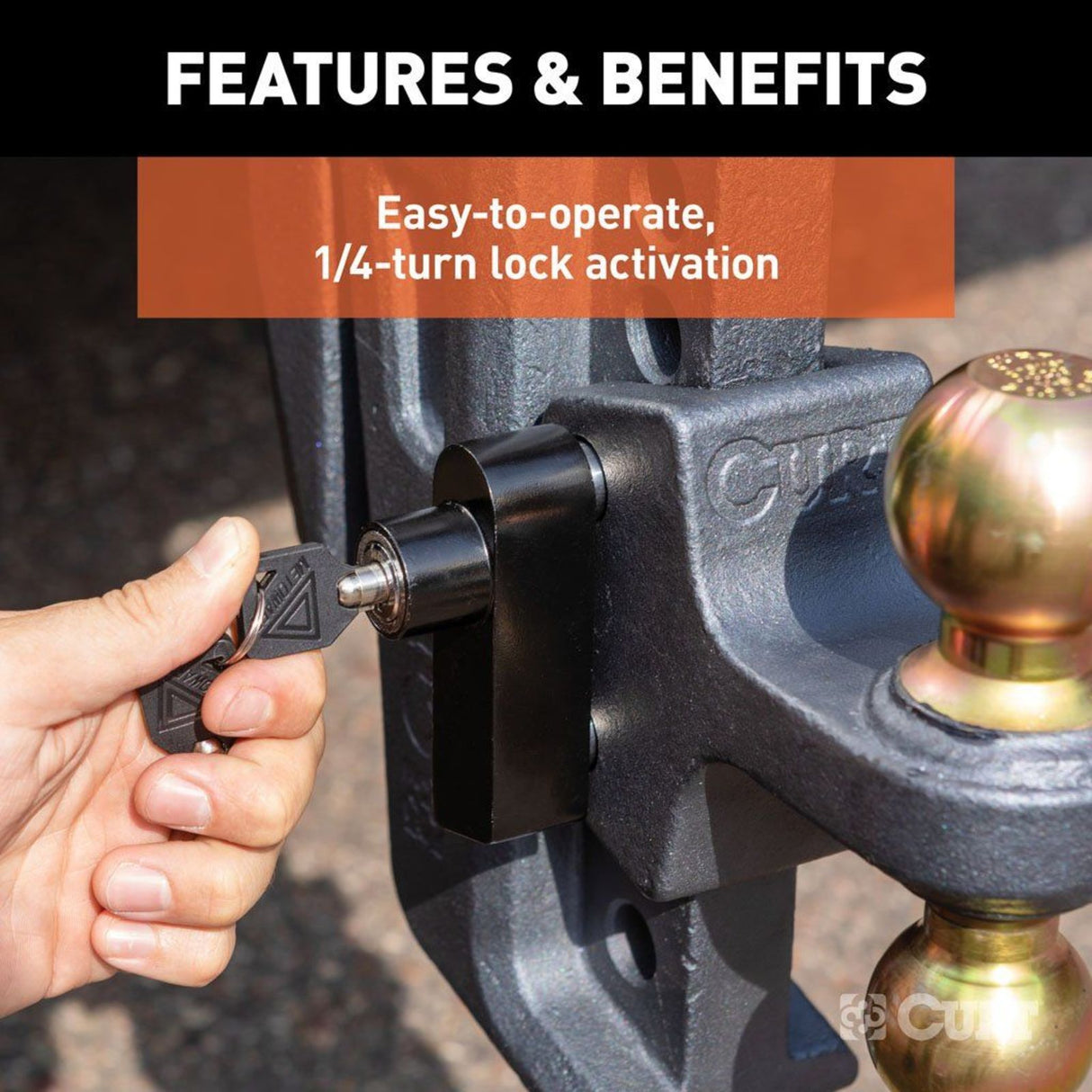 CURT - Rebellion XD Tongue And Hitch Lock Set