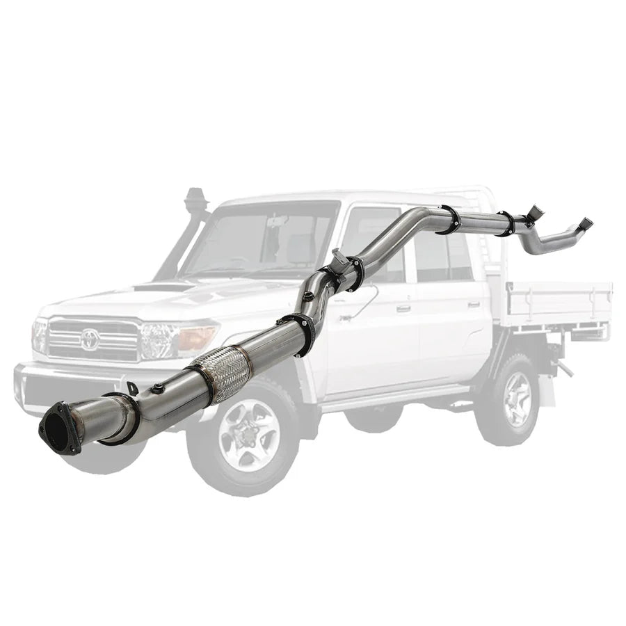 ESA 4X4 -Toyota Landcruiser 79 Series VDJ79 UTE 4.5L V8 2016-On 4 Inch Stainless Turbo Back DPF Model Exhaust