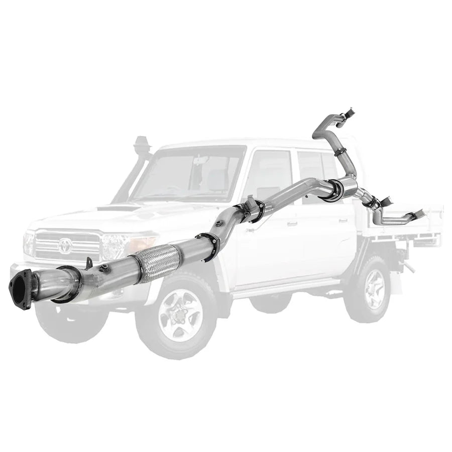 ESA 4X4 - Toyota Landcruiser 79 Series VDJ79 4.5L V8 4 Inch Single into Twin 3 Inch Turbo Back DPF Delete