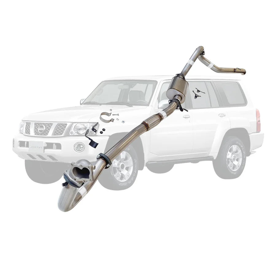 ESA 4X4 - Nissan Patrol Y61 GU TD42 Wagon 3 Inch Turbo Back Exhaust with Stainless Cast Dump Pipe