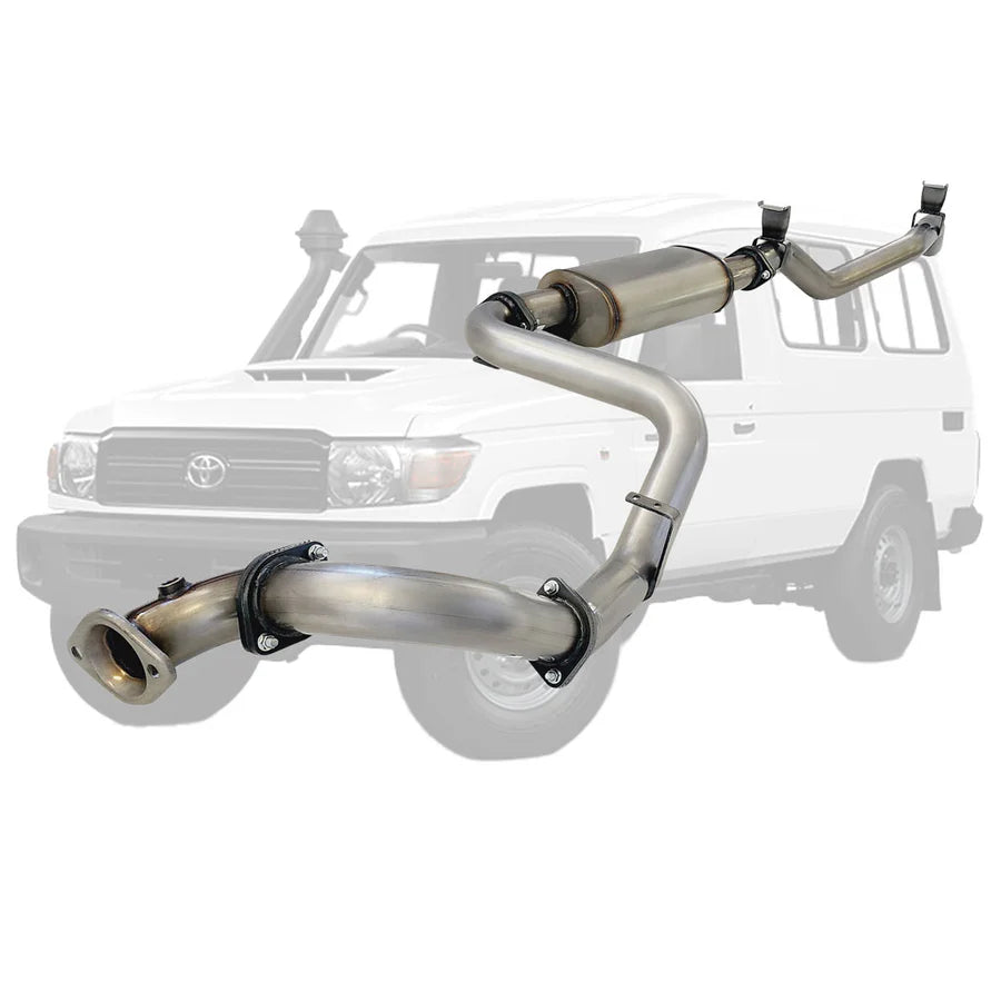 ESA 4X4 - Toyota Landcruiser 78 Series VDJ78 V8 Troop Carrier 10/2016 On 3 Inch DPF Back Exhaust