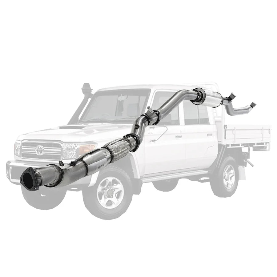 ESA 4X4 -Toyota Landcruiser 79 Series VDJ79 UTE 4.5L V8 2016-On 4 Inch Stainless Turbo Back DPF Model Exhaust