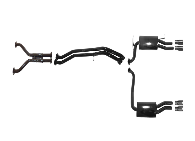 Pacemaker - Ford Falcon GT FG 5.4L Boss Cat Back System - No Centre Muffler - with Duel Rear Muffler and Quad Tip Outlet