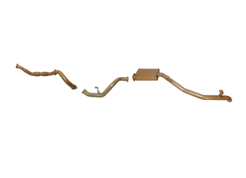 King Brown - Toyota Landcruiser 70/78 Series V8 4.5L Single Turbo Troopy March 2007 to August 2016 (without DPF/Air Purifier) - Single 3" with CAT and Muffler Kit