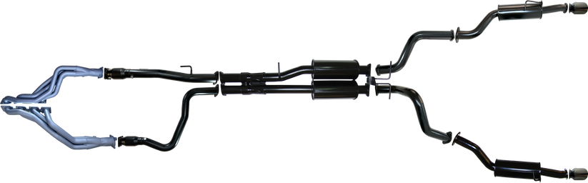 Pacemaker - Dodge DT 2021-Present Ram 1500 3" Ceramic Coated Headers and Cats and Full Exhaust System with Rear Muffler Kit