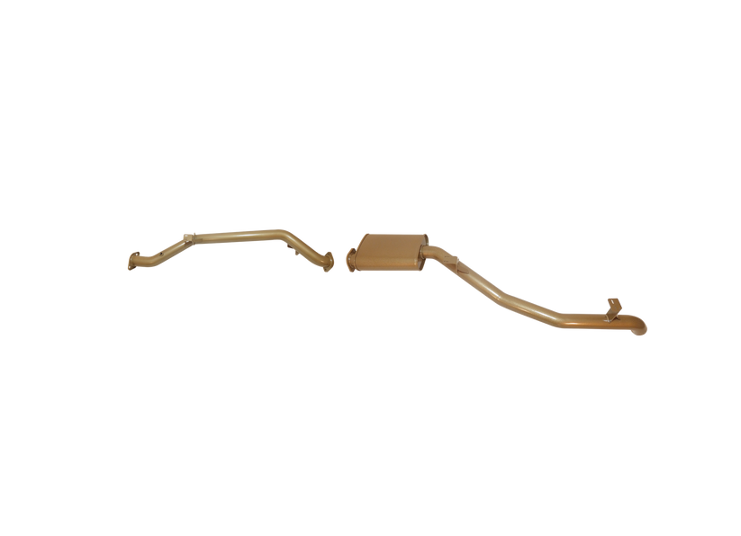 King Brown - Toyota Landcruiser 70/79 Series V8 4.5L Single Turbo Single Cab & Dual Cab Ute September 2016 to current (with Factory DPF/Air Purifier)-Single 3" With Rear Muffler Kit