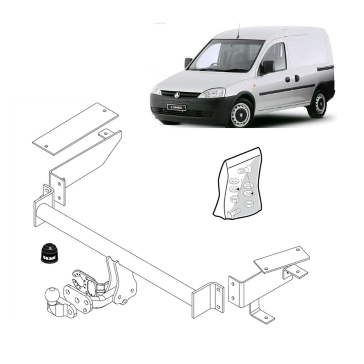 BRINK - Holden Combo Box Body Van (2002 - 2012) Towbar