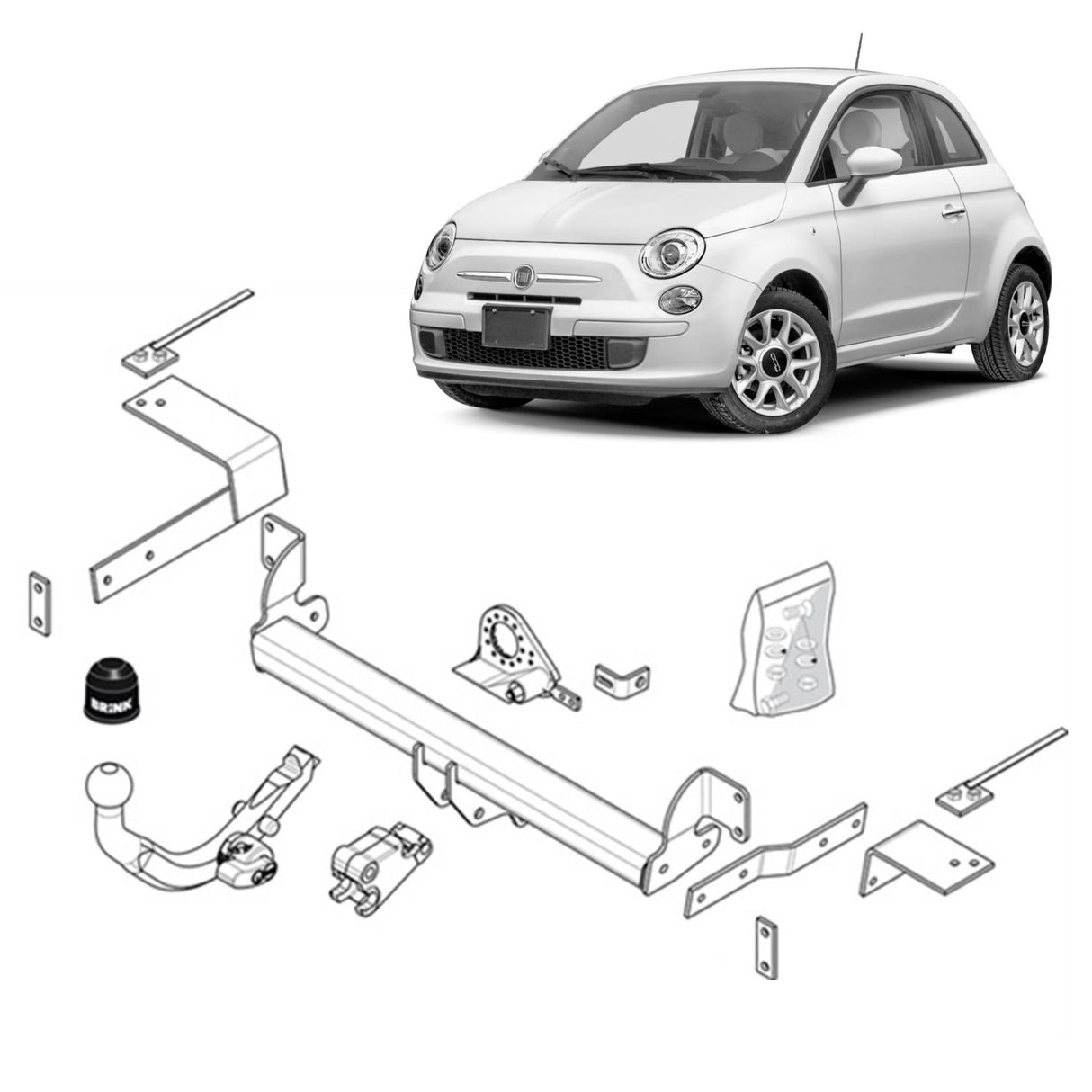 Brink - Fiat 500, 500C (2008 - on) Towbar