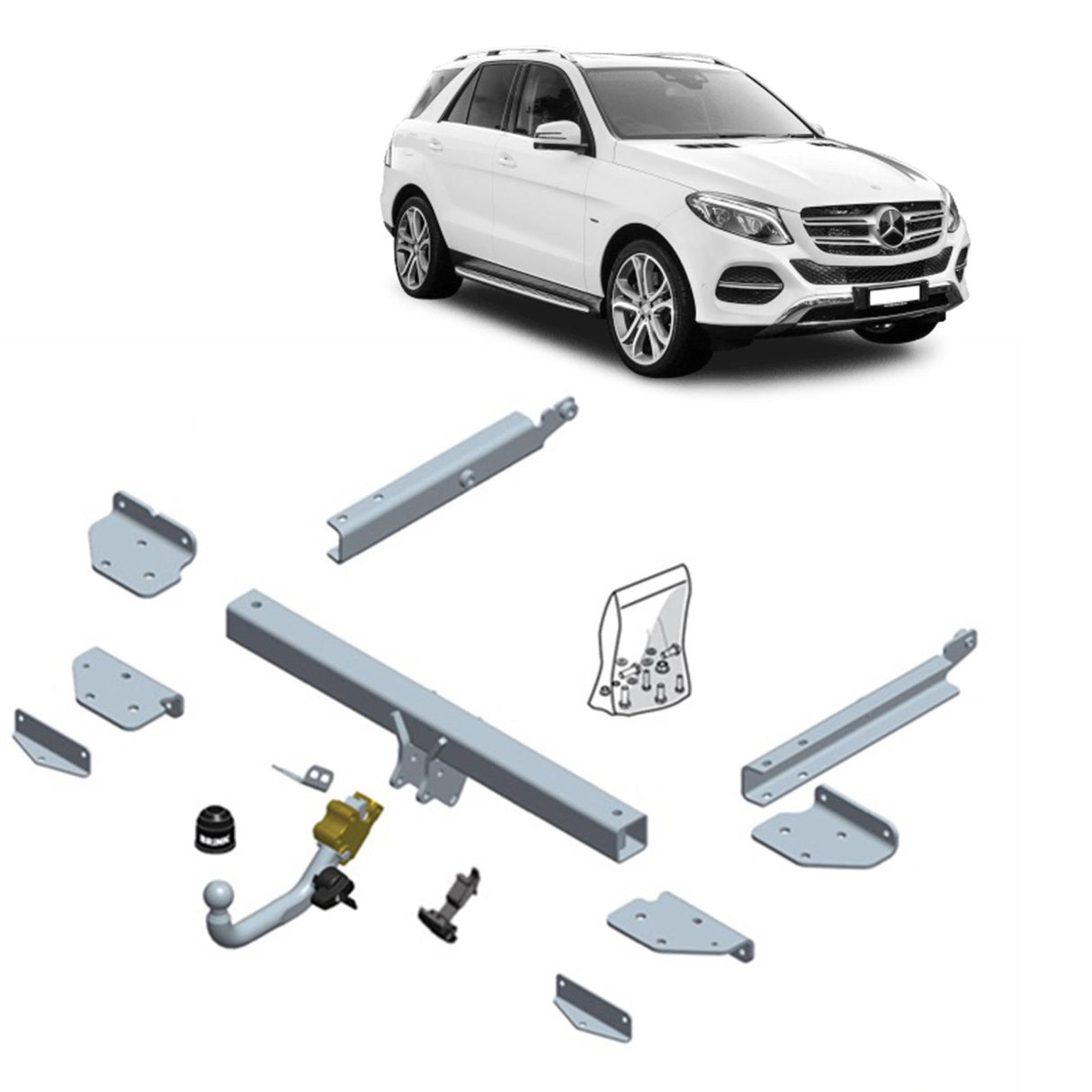 TAG - Mercedes Benz M-CLASS (2010 - 2015) European Style Towbar & Direct Fit Wiring
