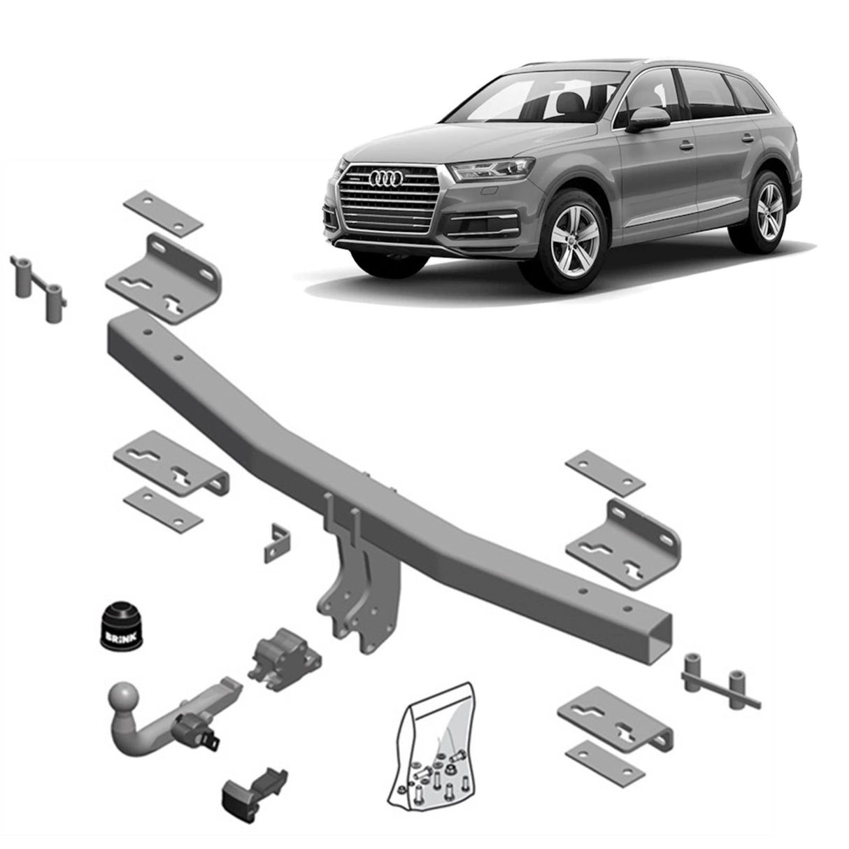 BRINK - Audi Q7 (2015 - on) SUV European Style Towbar & Direct Fit Wiring