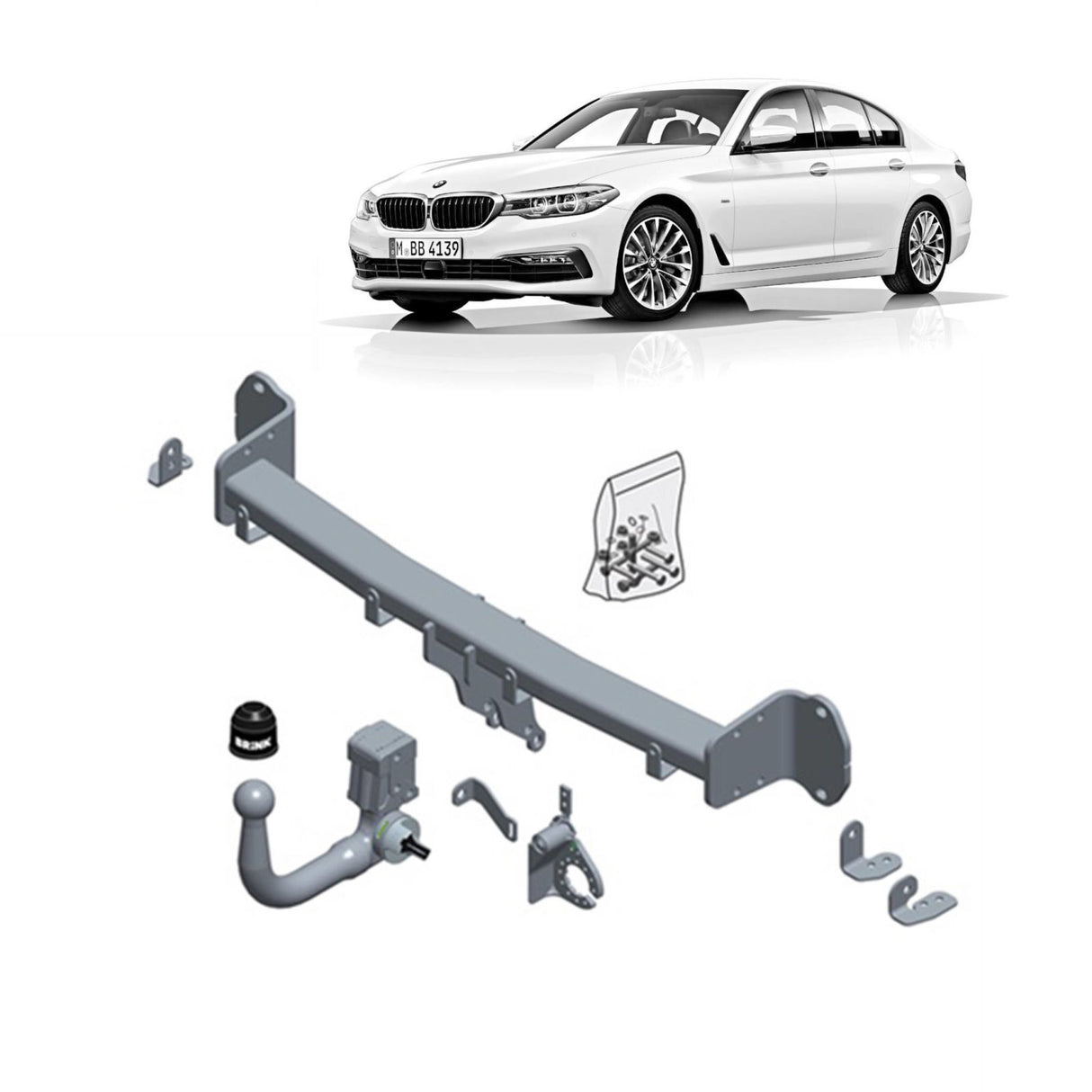 BRINK - BMW 6 Series (2017 - 2020), BMW 5 Series (2016 - on) European Style Towbar & Universal Wiring Harness