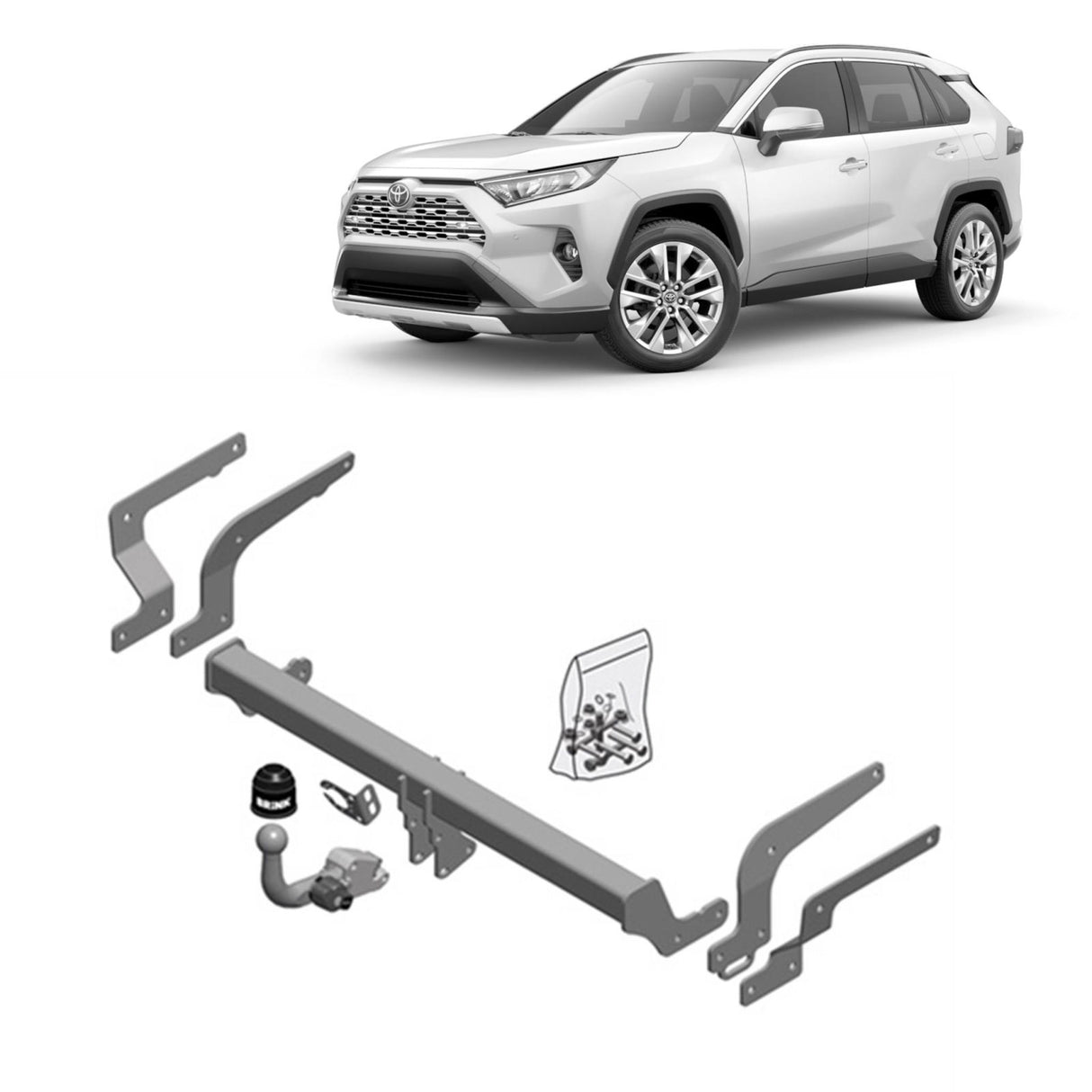 BRINK - Toyota RAV4 Gen 5 (2018 - on) Detachable Towbar & Direct Fit Wiring