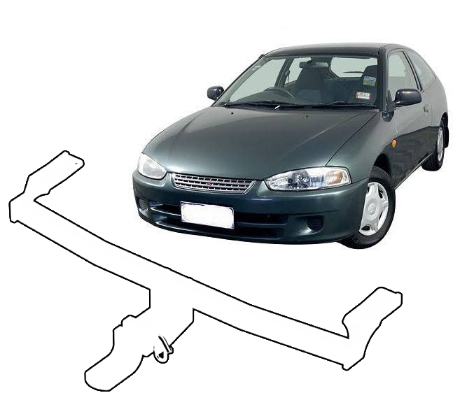 BTA Mitsubishi Mirage CE Hatch (05/1996 – 08/2004) Light Duty Towbar 500/60kg Capacity