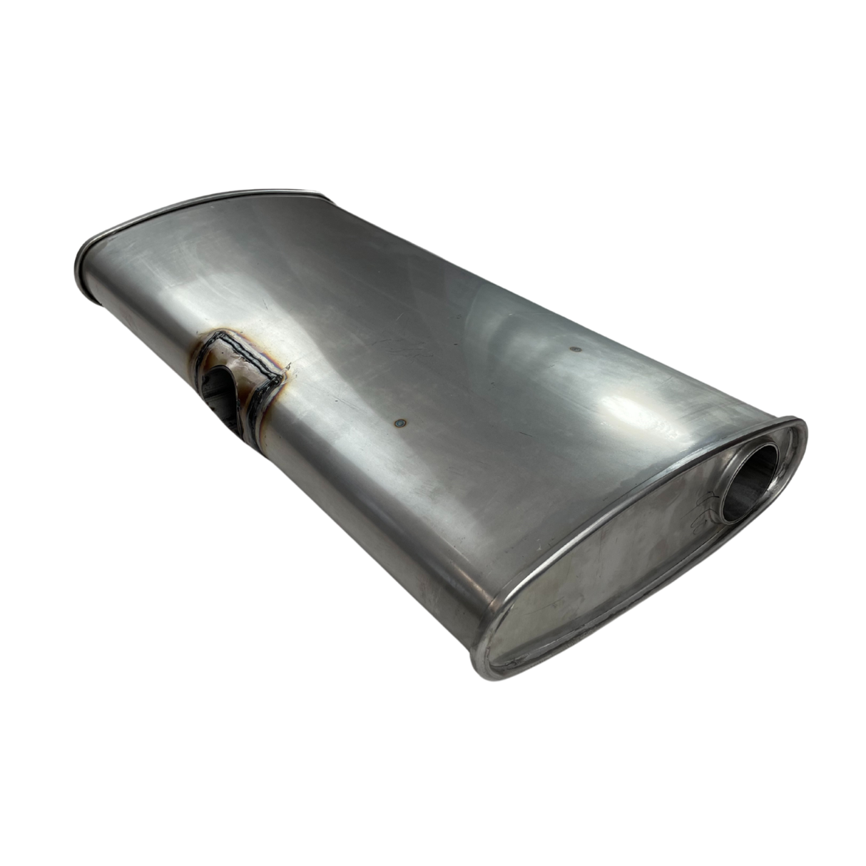Redback - 2.25" East-West Muffler C/TT 24"x12"x4" Oval 409 Stainless Steel