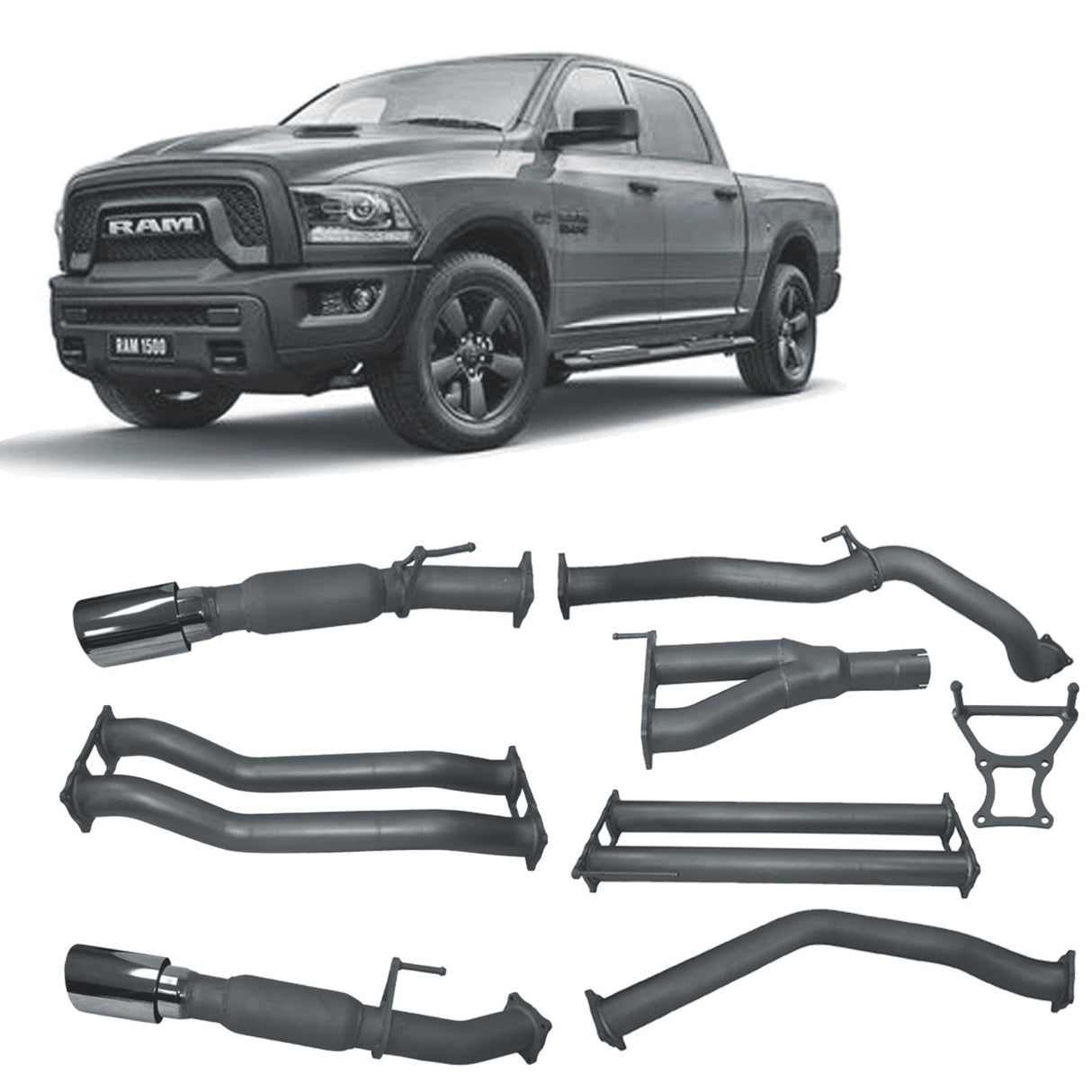 Redback Extreme Duty - RAM 1500 DS (2018 - On) 5.7L V8 Performance Exhaust