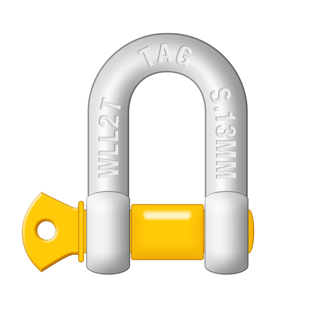 TAG - D-Shackle - 13mm, 2000kg, Drop Forged Carbon Steel