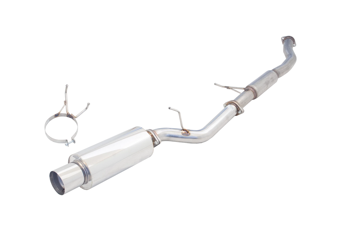 XFORCE - NISSAN 180SX S13 1989-1994, 3" Stainless Steel Inch Raw Turbo Back Exhaust System With Cannon