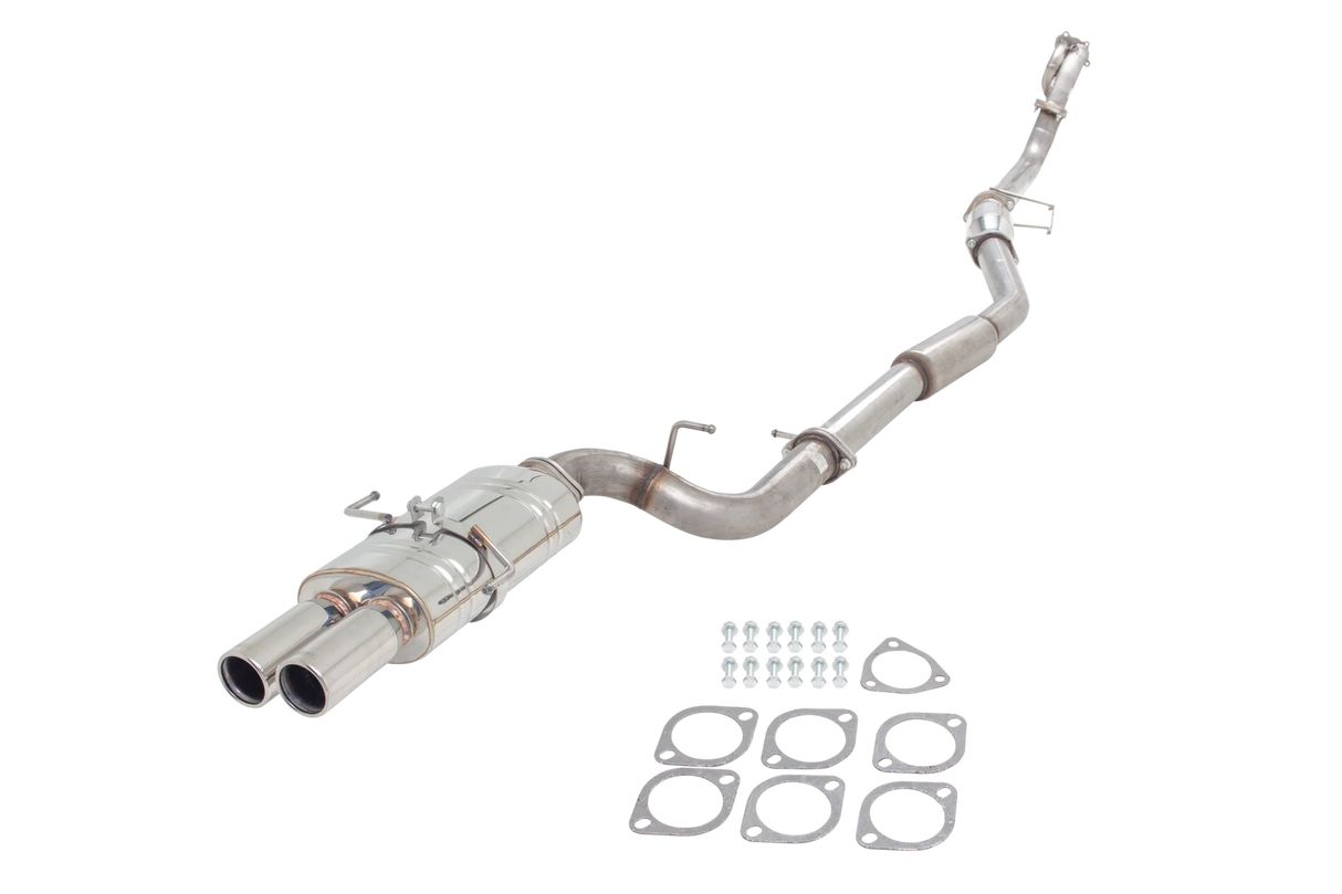 XFORCE - NISSAN 200SX S15 2000-2002, 3" Inch Stainless Steel Turbo Back Exhaust System With Twin Tip Oval Muffler