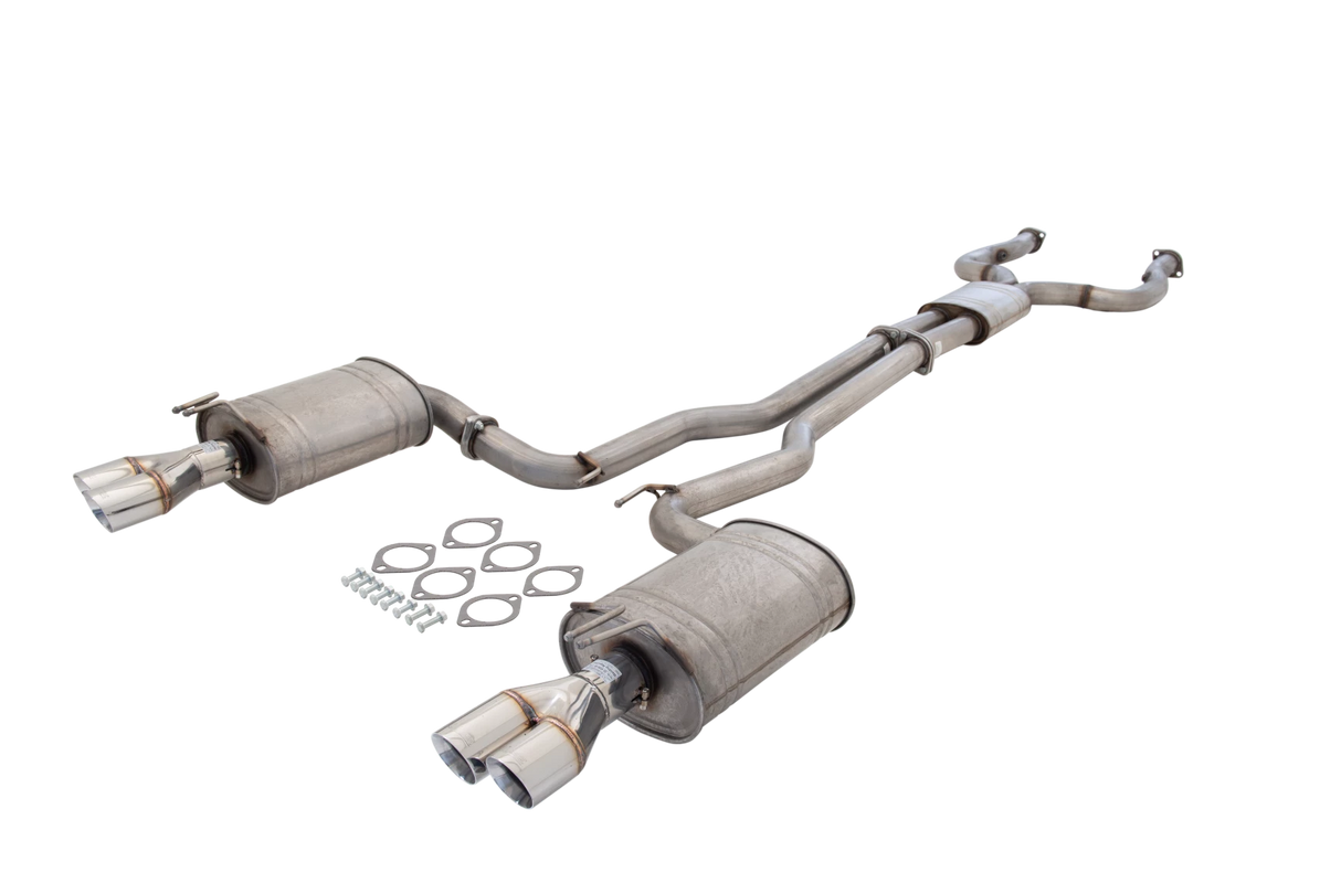 XFORCE - HOLDEN, HOLDEN SPECIAL VEHICLES CALAIS, CLUBSPORT, COMMODORE V8, GTS, SENATOR E1 (2006-2008), VE V8 SEDAN/WAGON 2006-2013 , 3" Inch Raw 409 Stainless Steel Catback Exhaust System