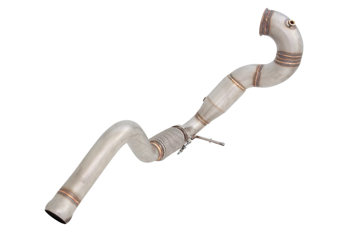 XForce - MERCEDES BENZ A CLASS A45 W176 (2013-2018), 4″ Dump Pipe With 100 cell Metallic Cat Reducing to 3″ outlet