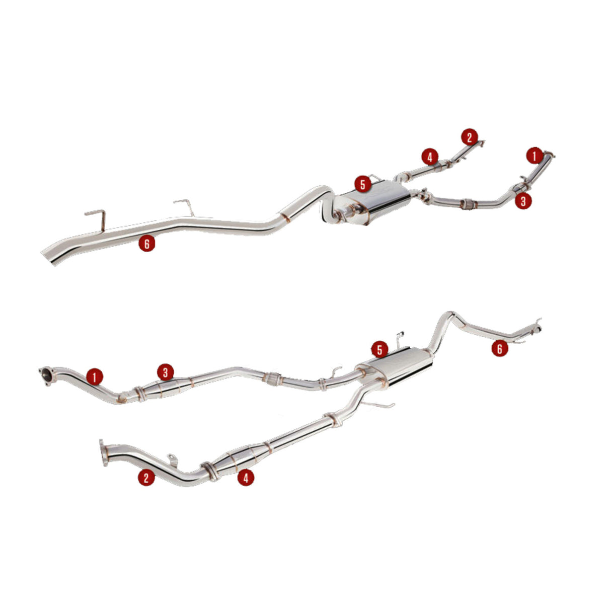 XFORCE - TOYOTA LANDCRUISER 200 SERIES V8 TURBO DIESEL (2007-2016), 2.5" Inch Stainless Turbo Back Exhaust System