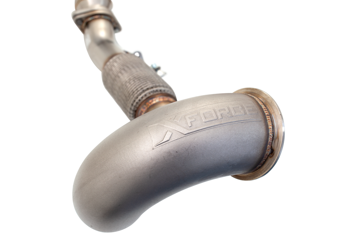 XForce | Single 3" Downpipe High Flow Cat | VW Golf R MK7 Audi S3 8V 2013–2017 | ES-VW09-KITB