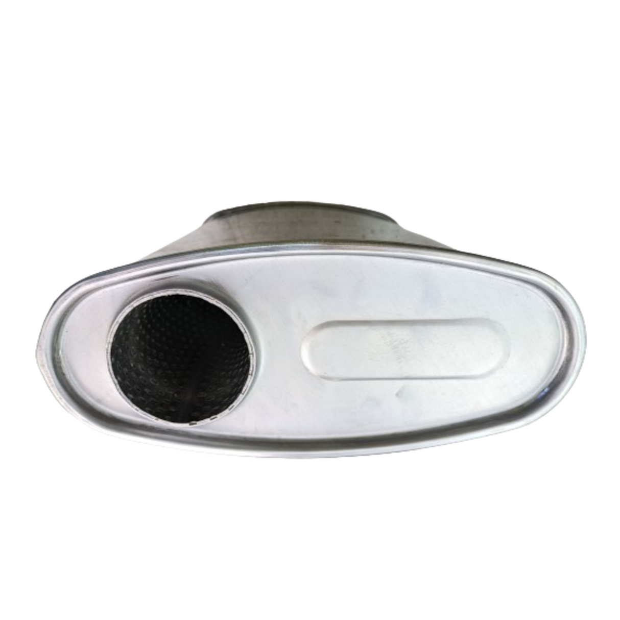 LUKEY | 2.5" 10x4 Oval Performance Muffler | 430 Stainless Steel | F735MN-430L