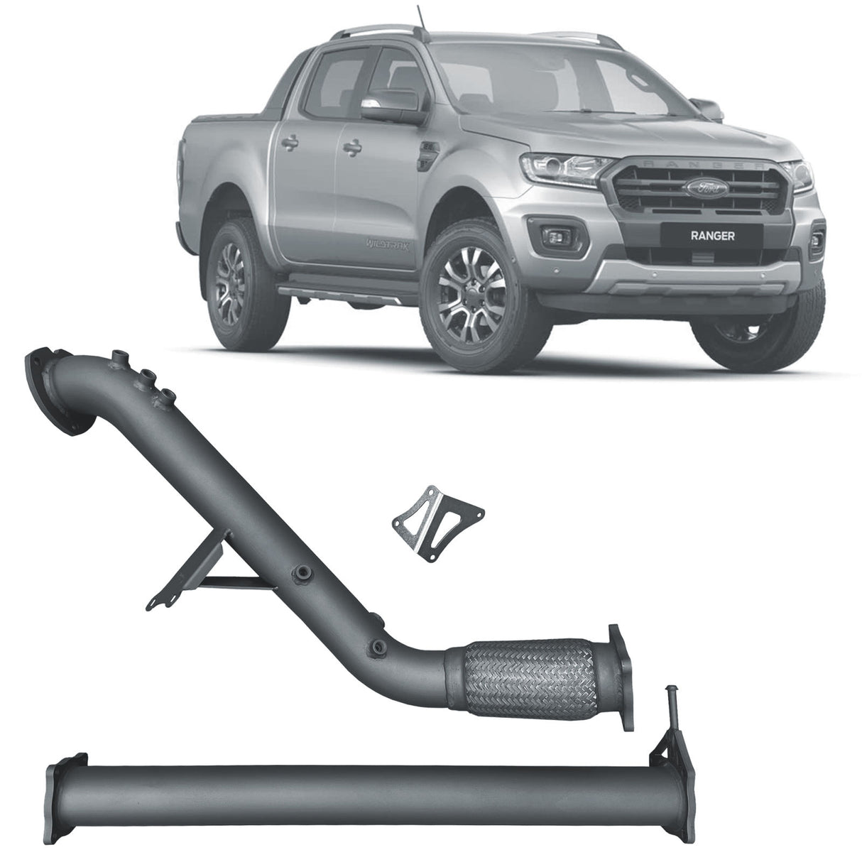 Redback Extreme Duty - Ford Ranger PX Series 3.2L (2016 - 2022) DPF Adaptor Kit 3" Exhaust Without Cat