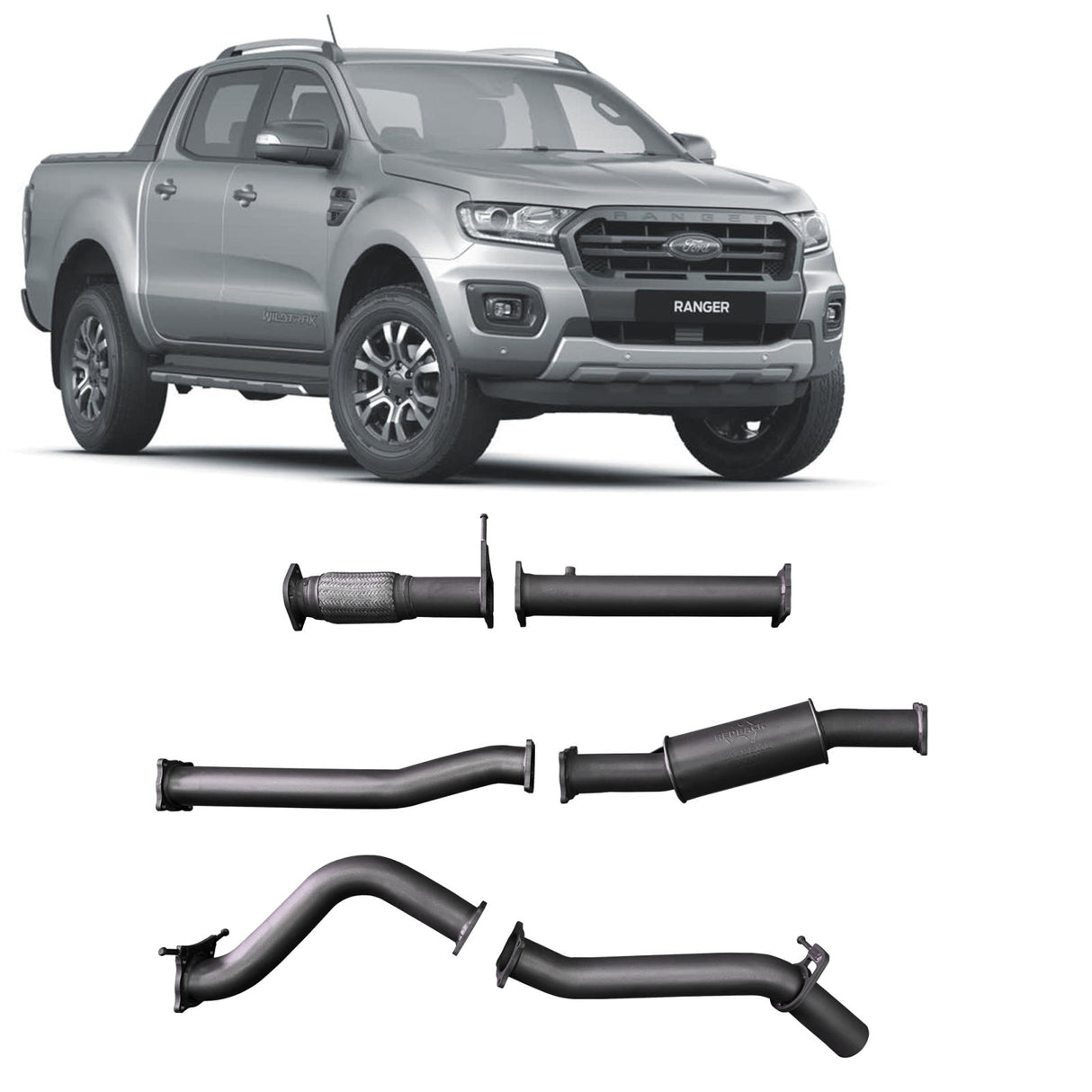Redback Extreme Duty - Ford Ranger PXIII (2018 - 2022) 2.0L Bi-Turbo Performance Exhaust System