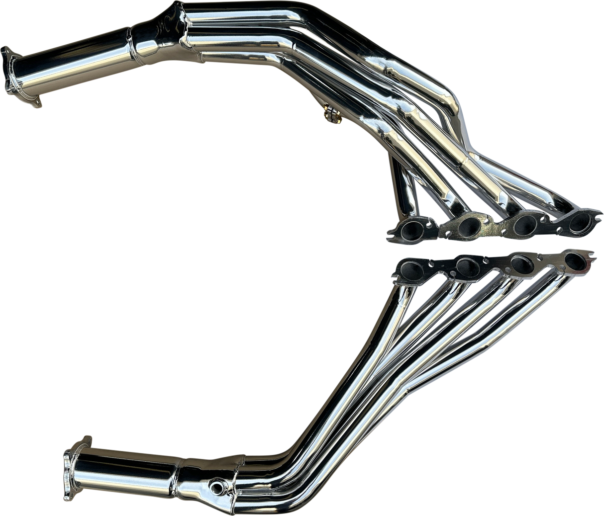 Manta | 1 3/4″ 4-1 Tuned Extractors with 3″ Outlets | Commodore VB–VS V8 5.0L EFI – Ceramic Silver