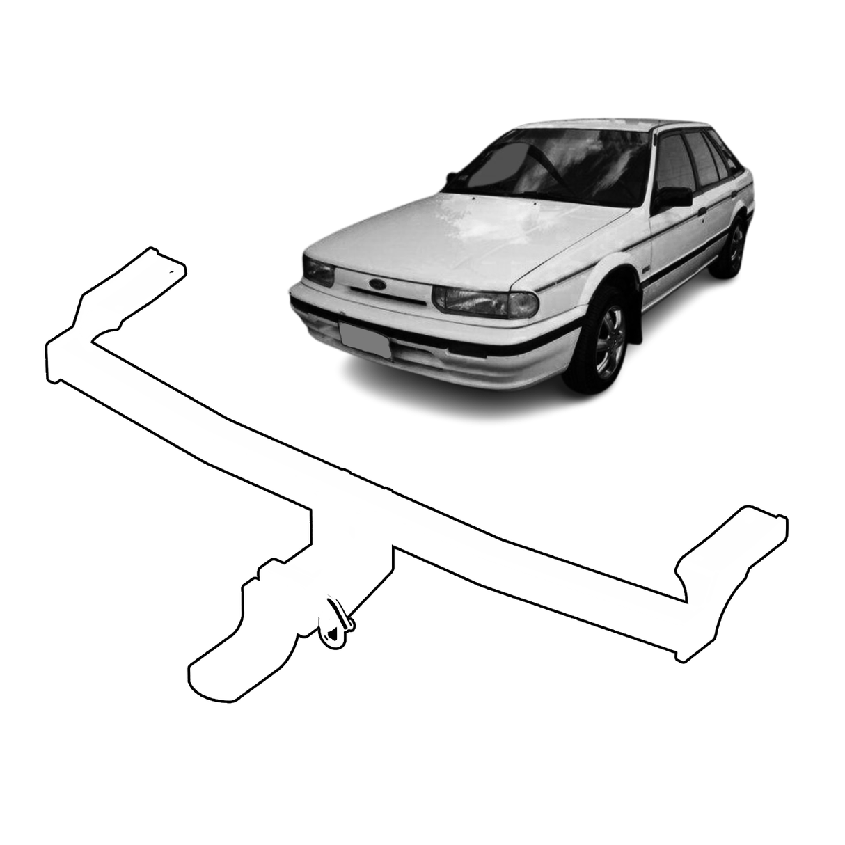 BTA Towbar - Ford Corsair Hatch (1989 – 1993) - Light Duty 900kg Capacity