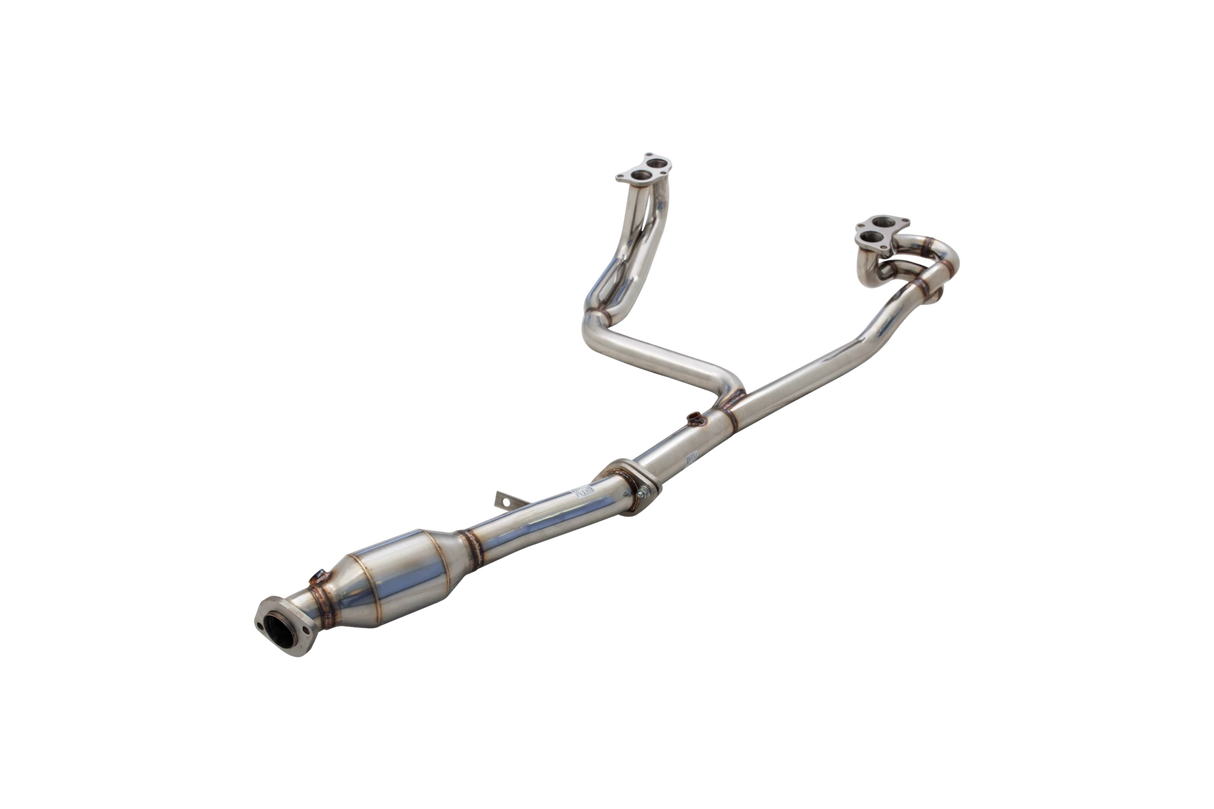 XFORCE - SUBARU IMPREZA GC GD GG SEDAN N/A (1994-2006), 4-2-1 Matte Stainless Steel With 2 1/2" Inch Metallic Cats (100 Cell)