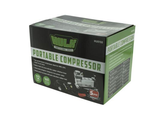 Hulk 4X4 - AIR COMPRESSOR KIT 150PSI 12v 160L / MINUTE WITH CARRY BAG