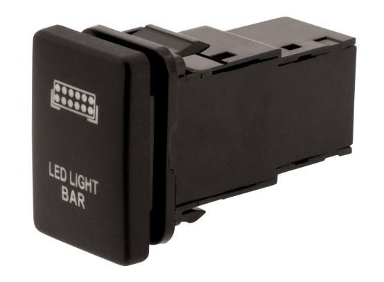 Hulk 4X4 - SWITCH PUSH BUTTON ON / OFF OE RPL 12V LIGHTBAR GREEN ILLM