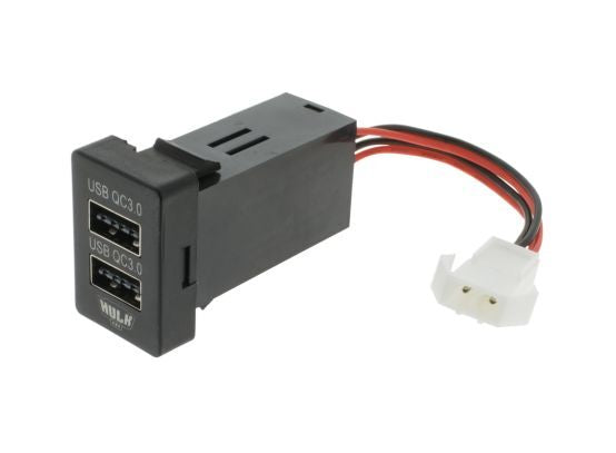 Hulk 4X4 - DUAL USB SOCKET QC3 OE RPL T/S LATE TOYOTA BLUE LED