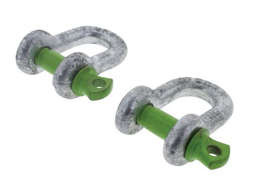 Hulk 4X4 - PKT 2 D SHACKLE 6mm RATED TO 500kg GALVANISED DROP FORGED
