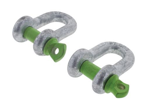 Hulk 4X4 - PKT 2 D SHACKLE 8mm RATED TO 750kg GALVANISED DROP FORGED
