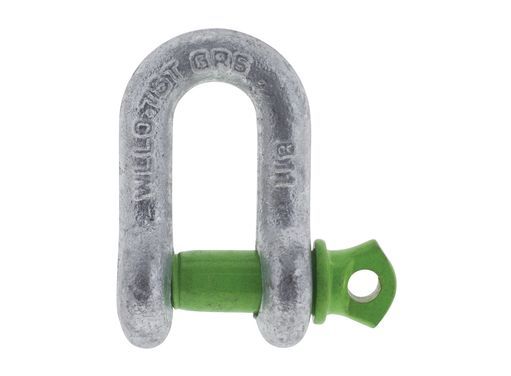 Hulk 4X4 - PKT 2 D SHACKLE 8mm RATED TO 750kg GALVANISED DROP FORGED