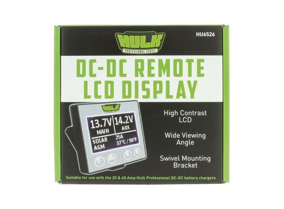 Hulk 4X4 - REMOTE LCD DISPLAY W/3.5m LEAD T/S DC-DC BATT CHARGER 25amp
