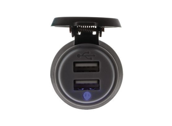 Hulk 4X4 - DUAL USB SOCKET 2.4a EACH PORT TOTAL 4.8a 90 DEGREE TERMINALS