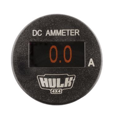 Hulk 4X4 - OLED AMMETER 12/24v DC 0-100a 29mm DIA WITH SHUNT AMBER LED
