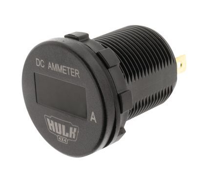 Hulk 4X4 - OLED AMMETER 12/24v DC 0-100a 29mm DIA WITH SHUNT AMBER LED