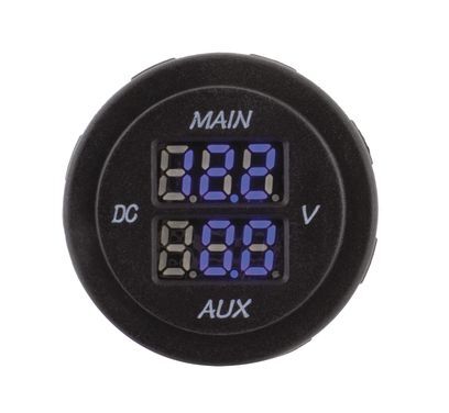 Hulk 4X4 - DUAL VOLTMETER 5-30v BLUE LED 29mm DIA