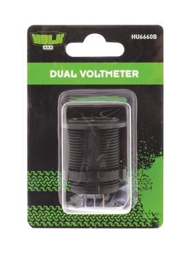 Hulk 4X4 - DUAL VOLTMETER 5-30v BLUE LED 29mm DIA