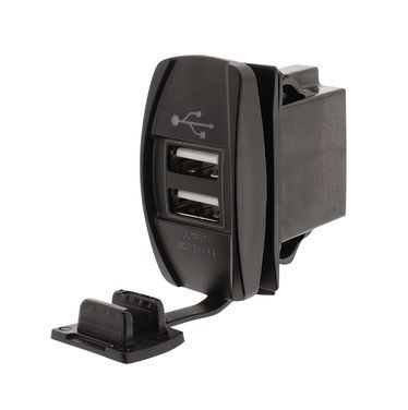 Hulk 4X4 - SWITCH SIZE DUAL USB 4.8a TOTAL 2.4a EACH PORT BLUE LED